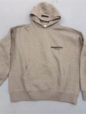 ESSENTIALS Fear of God Hoodie in Taupe Heather